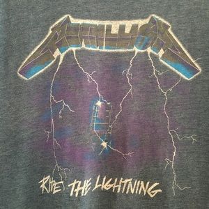 Distressed Metallica Ride the Lightning T-shirt